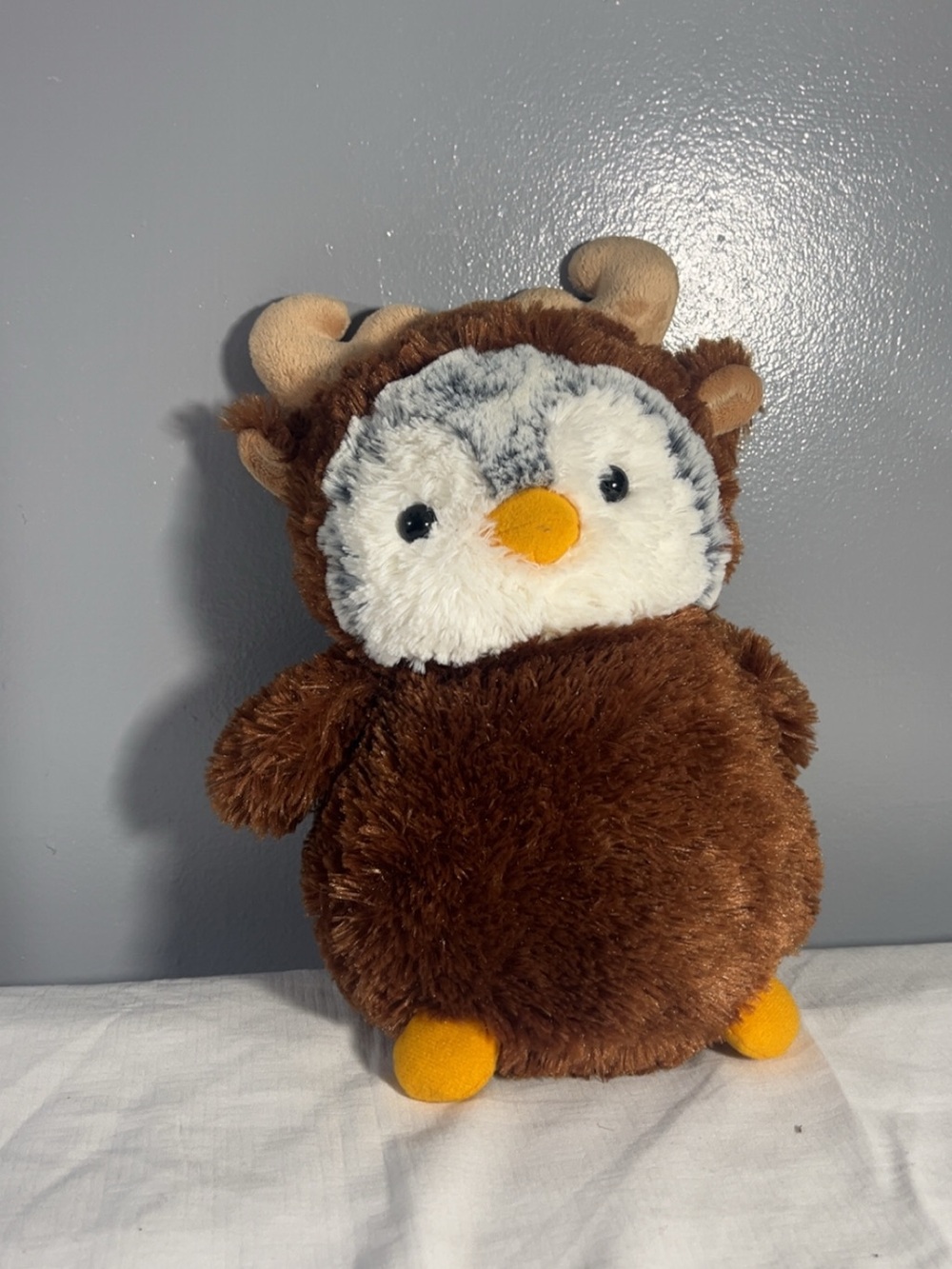 Aurora Owl Plush – Brown Reindeer Antler Stuffed Animal 🦉🦌